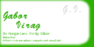 gabor virag business card