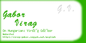 gabor virag business card